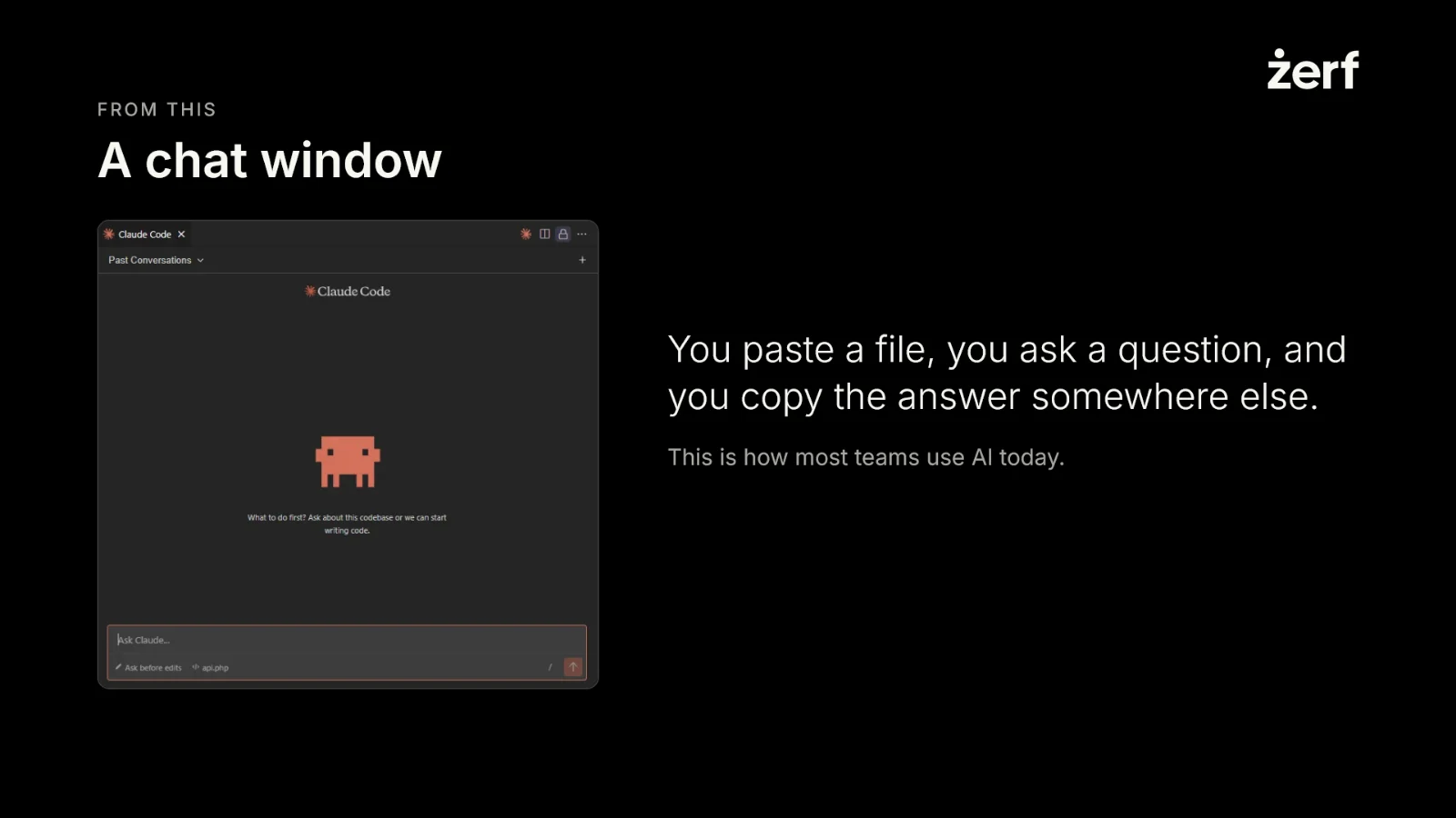 Slide 2: A chat window