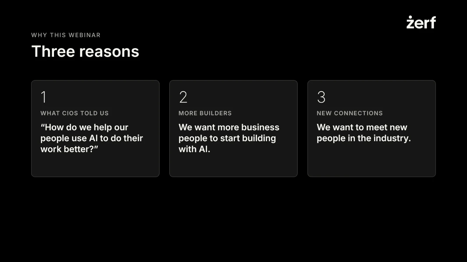 Slide 6: Three reasons