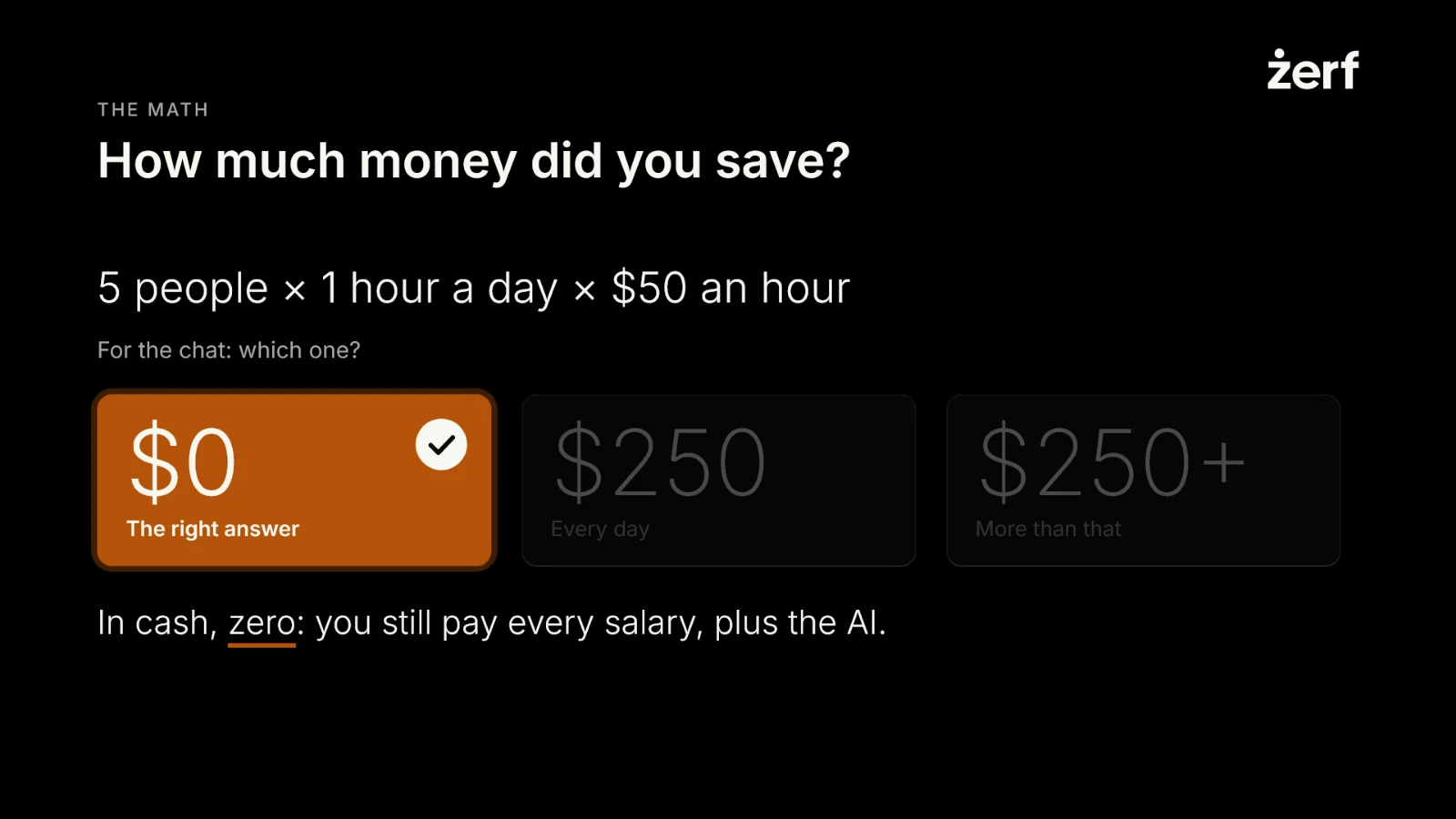 Slide 8: How much money did you save?