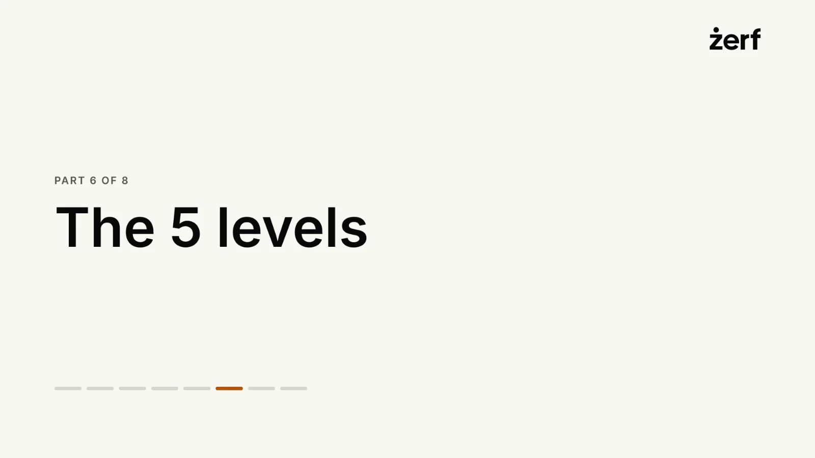 Slide 18: The 5 levels