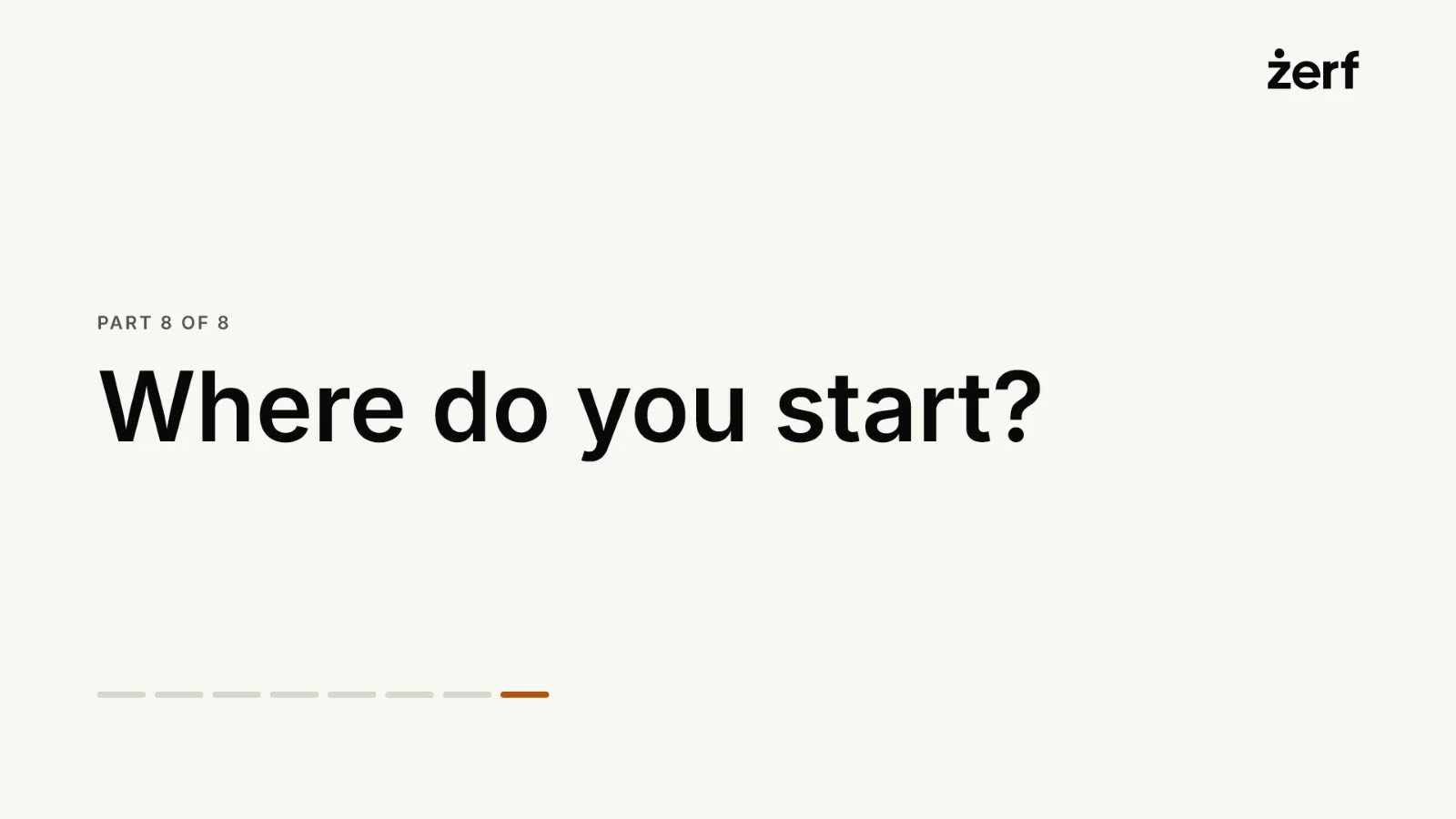 Slide 33: Where do you start?